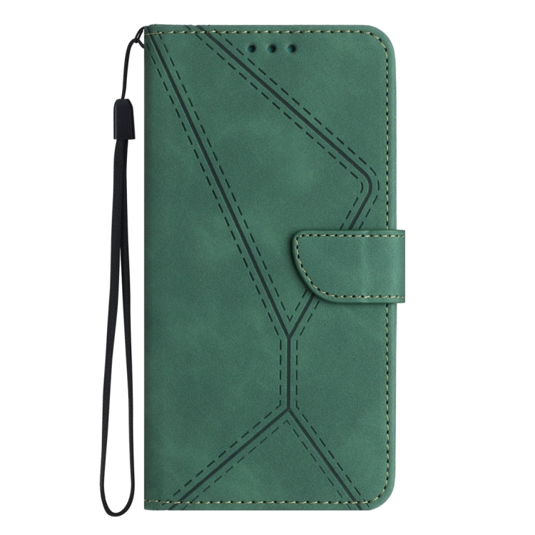 For Samsung Galaxy S23 FE 5G Stitching Embossed Leather Phone Case(Green) - Galaxy S23 FE 5G Cases by buy2fix | Online Shopping UK | buy2fix