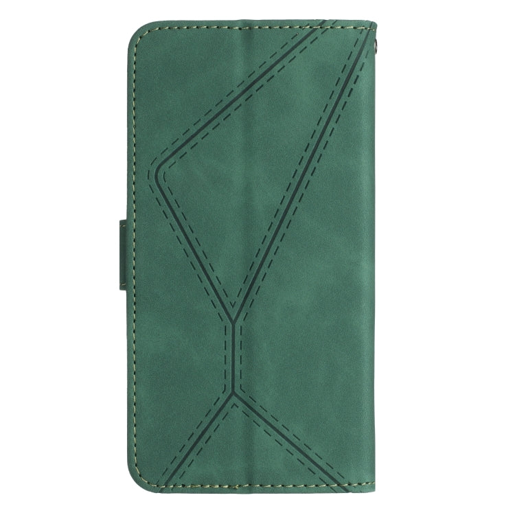 For Samsung Galaxy A35 5G Stitching Embossed Leather Phone Case(Green) - Galaxy Phone Cases by buy2fix | Online Shopping UK | buy2fix