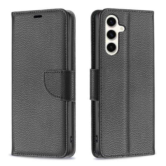For Samsung Galaxy S23 FE 5G Litchi Texture Pure Color Flip Leather Phone Case(Black) - Galaxy S23 FE 5G Cases by buy2fix | Online Shopping UK | buy2fix