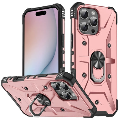 For iPhone 16 Pro Max Ring Holder Phone Case(Rose Gold) - iPhone 16 Pro Max Cases by buy2fix | Online Shopping UK | buy2fix