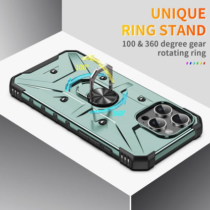 For iPhone 16 Pro Max Ring Holder Phone Case(Midnight Green) - iPhone 16 Pro Max Cases by buy2fix | Online Shopping UK | buy2fix