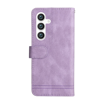 For Samsung Galaxy S24 Skin Feel Life Tree Metal Button Leather Phone Case(Purple) - Galaxy S24 5G Cases by buy2fix | Online Shopping UK | buy2fix