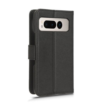 For Google Pixel Fold Lamb Texture Leather Phone Case(Black) - Google Cases by buy2fix | Online Shopping UK | buy2fix