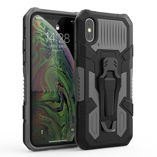 For iPhone X / XS Machine Armor Warrior Shockproof PC + TPU Protective Case(Space Gray) - More iPhone Cases by buy2fix | Online Shopping UK | buy2fix