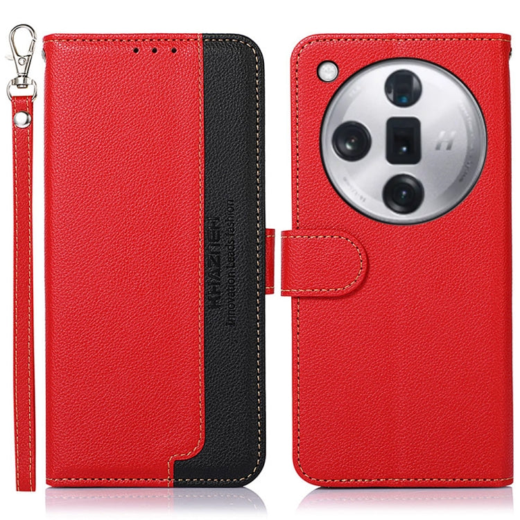 For OPPO Find X7 Pro / Find X7 Ultra KHAZNEH Litchi Texture Leather RFID Phone Case(Red) - Find X7 Ultra Cases by buy2fix | Online Shopping UK | buy2fix