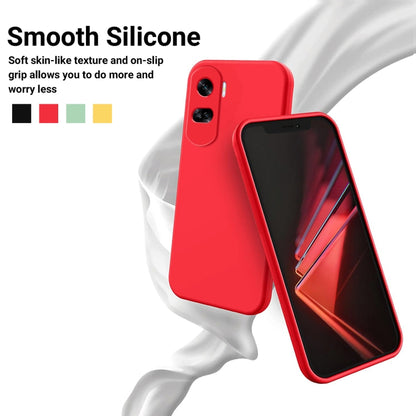 For Honor 90 Lite / X50i Pure Color Liquid Silicone Shockproof Phone Case(Red) - Honor Cases by buy2fix | Online Shopping UK | buy2fix