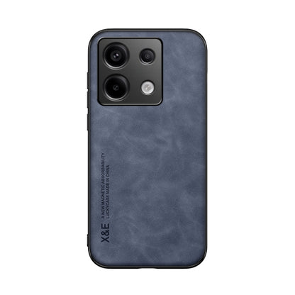 For Xiaomi Redmi Note 13 Pro 5G Skin Feel Magnetic Leather Back Phone Case(Blue) - Note 13 Pro Cases by buy2fix | Online Shopping UK | buy2fix