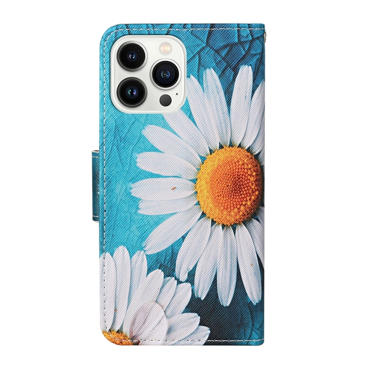 For iPhone 16 Pro Max 3D Colored Drawing Flip Leather Phone Case(Chrysanthemum) - iPhone 16 Pro Max Cases by buy2fix | Online Shopping UK | buy2fix