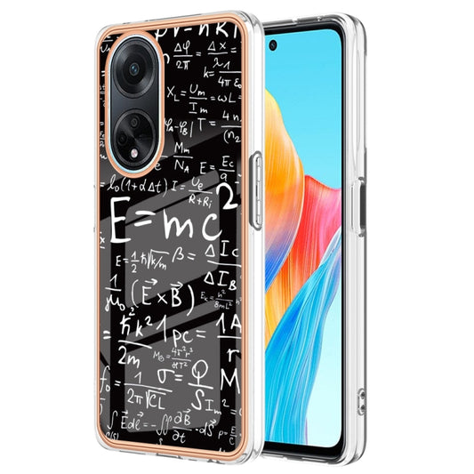 For OPPO A98 Electroplating Marble Dual-side IMD Phone Case(Equation) - OPPO Cases by buy2fix | Online Shopping UK | buy2fix