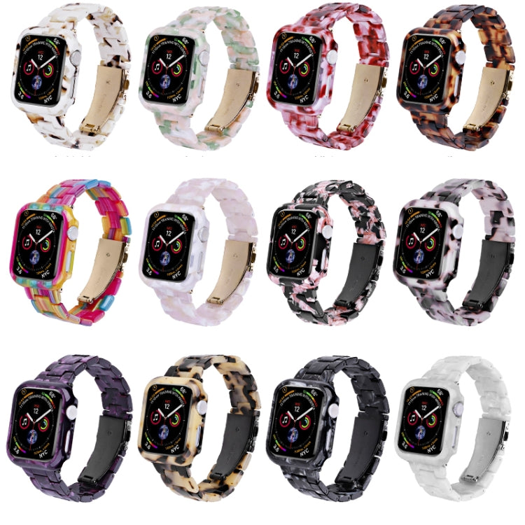 For Apple Watch Ultra 2 / Ultra 49mm Printed Resin PC Watch Band Case Kit(Red Pink) - Watch Cases by buy2fix | Online Shopping UK | buy2fix