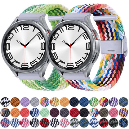 For Samsung Galaxy Watch 6 / 6 Classic Nylon Braided Metal Buckle Watch Band(Colorful) - Watch Bands by buy2fix | Online Shopping UK | buy2fix