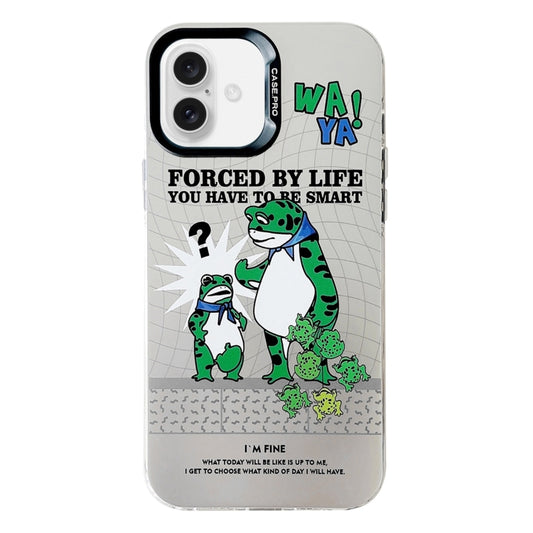 For iPhone 16 Plus Electroplated Silver Series PC Protective Phone Case(Frog) - iPhone 16 Plus Cases by buy2fix | Online Shopping UK | buy2fix