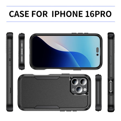 For iPhone 16 Pro Commuter Shockproof TPU + PC Phone Case(Black) - iPhone 16 Pro Cases by buy2fix | Online Shopping UK | buy2fix