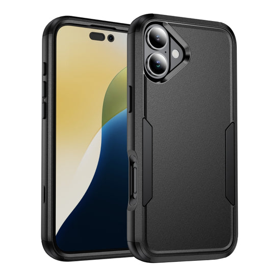 For iPhone 16 Commuter Shockproof TPU + PC Phone Case(Black) - iPhone 16 Cases by buy2fix | Online Shopping UK | buy2fix