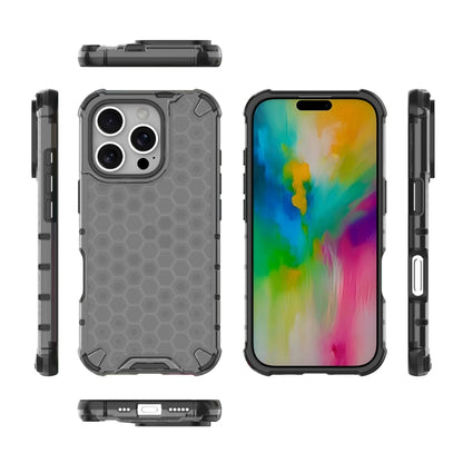 For iPhone 16 Pro Max Honeycomb Shockproof Phone Case(Black) - iPhone 16 Pro Max Cases by buy2fix | Online Shopping UK | buy2fix