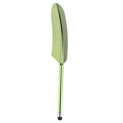 Electroplated Feather Stylus Pen(Green) - Stylus Pen by buy2fix | Online Shopping UK | buy2fix