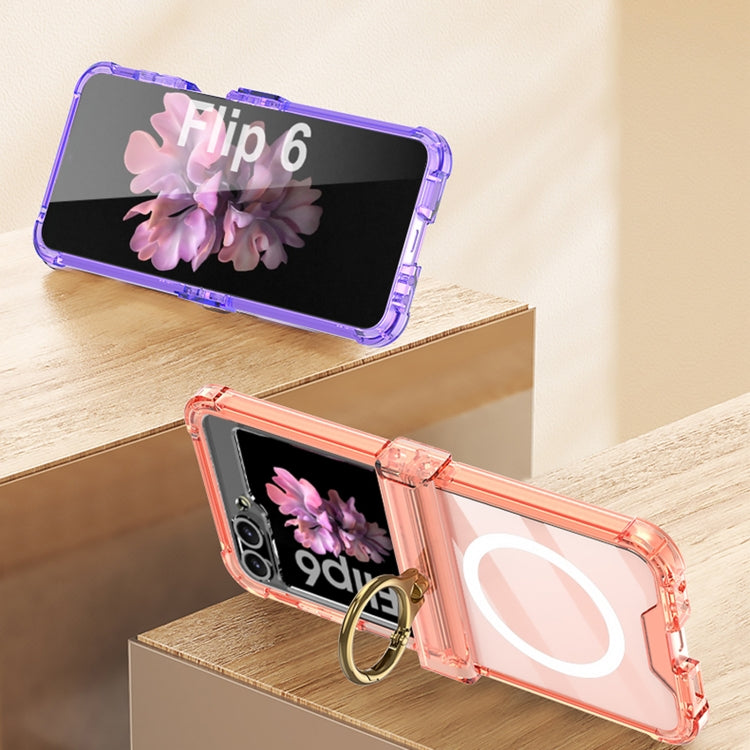 For Samsung Galaxy Z Flip6 GKK MagSafe Airbag Hinge Shockproof Phone Case with Ring Holder(Purple) - Galaxy Z Flip6 5G Cases by GKK | Online Shopping UK | buy2fix