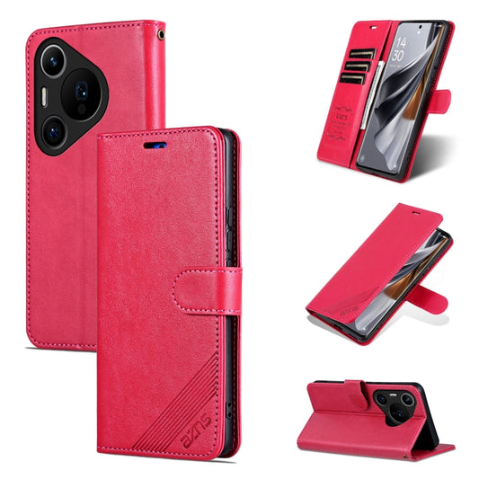 For Huawei Pura 70 Pro / 70 Pro+ AZNS Sheepskin Texture Flip Leather Phone Case(Red) - Huawei Cases by AZNS | Online Shopping UK | buy2fix