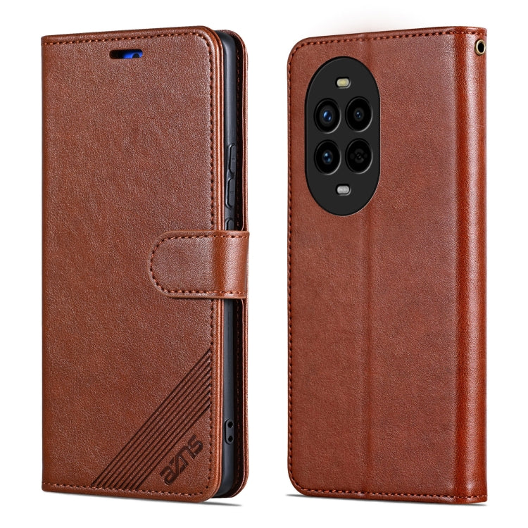 For Huawei nova13 Pro AZNS Sheepskin Texture Flip Leather Phone Case(Brown) - Huawei Cases by AZNS | Online Shopping UK | buy2fix