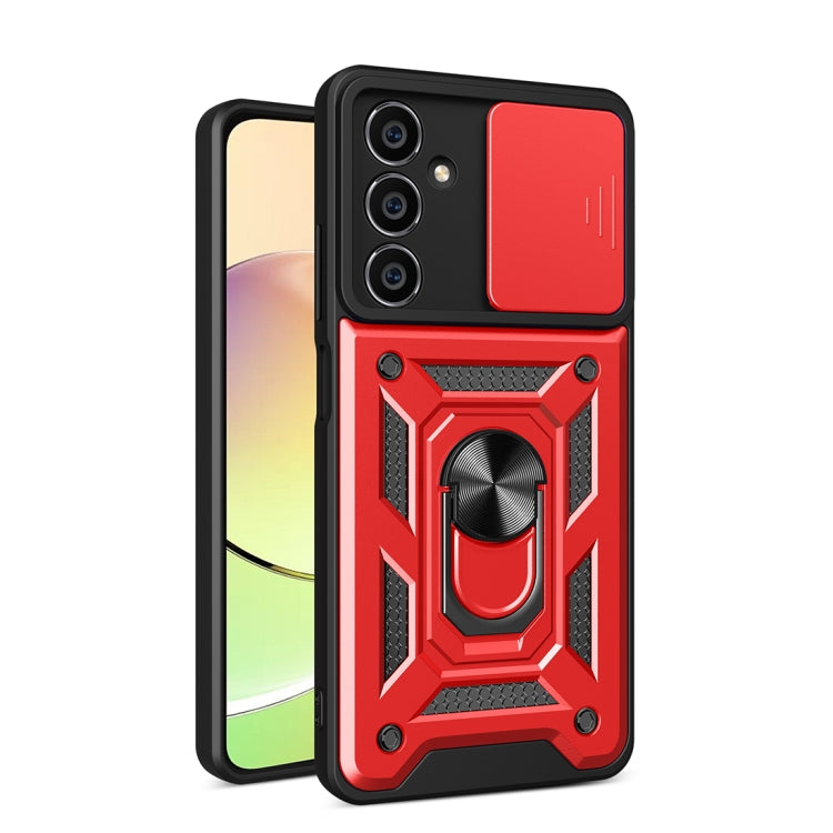 For Samsung Galaxy S23 FE 5G Sliding Camera Cover Design TPU+PC Phone Case(Red) - Galaxy S23 FE 5G Cases by buy2fix | Online Shopping UK | buy2fix