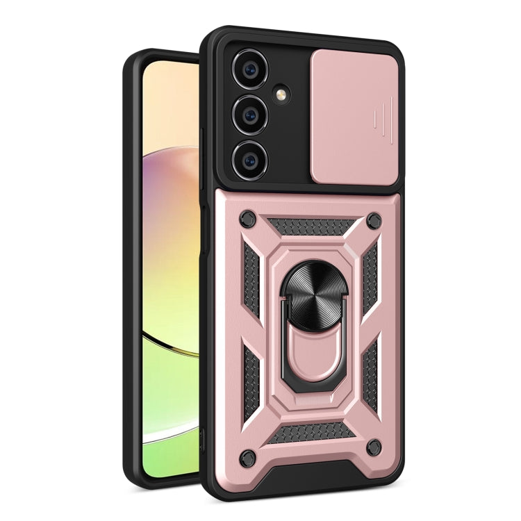 For Samsung Galaxy M54 5G Sliding Camera Cover Design TPU+PC Phone Case(Rose Gold) - Galaxy Phone Cases by buy2fix | Online Shopping UK | buy2fix