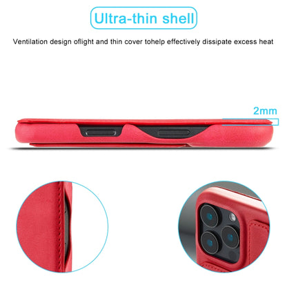 For iPhone 16 Pro Max LC.IMEEKE Hon Ancient Series Flip Leather Phone Case(Red) - iPhone 16 Pro Max Cases by LC.IMEEKE | Online Shopping UK | buy2fix