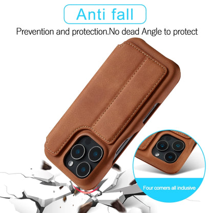 For iPhone 16 Pro LC.IMEEKE Hon Ancient Series Flip Leather Phone Case(Brown) - iPhone 16 Pro Cases by LC.IMEEKE | Online Shopping UK | buy2fix