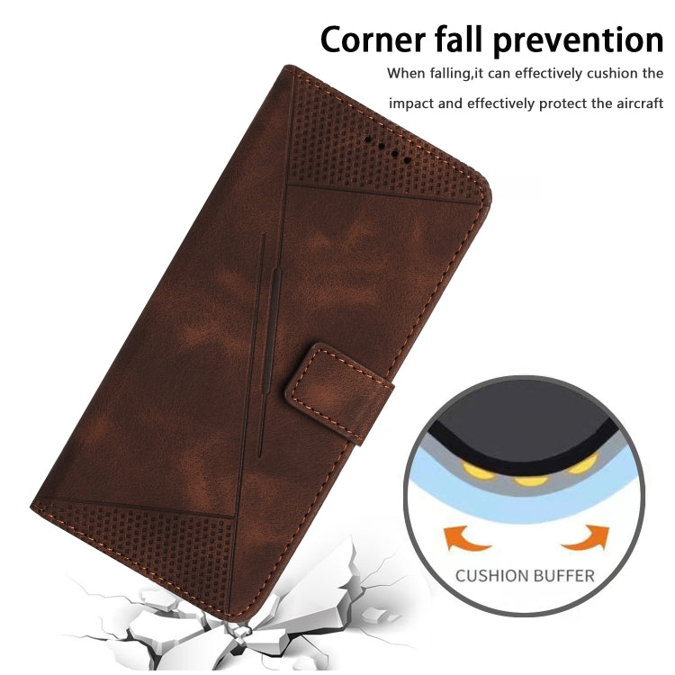 For OnePlus 12 Dream Triangle Leather Phone Case with Lanyard(Brown) - OnePlus Cases by buy2fix | Online Shopping UK | buy2fix