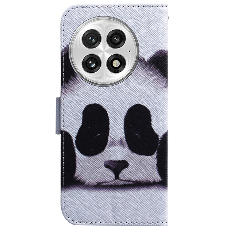 For OnePlus 13 Coloured Drawing Flip Leather Phone Case(Panda) - OnePlus Cases by buy2fix | Online Shopping UK | buy2fix