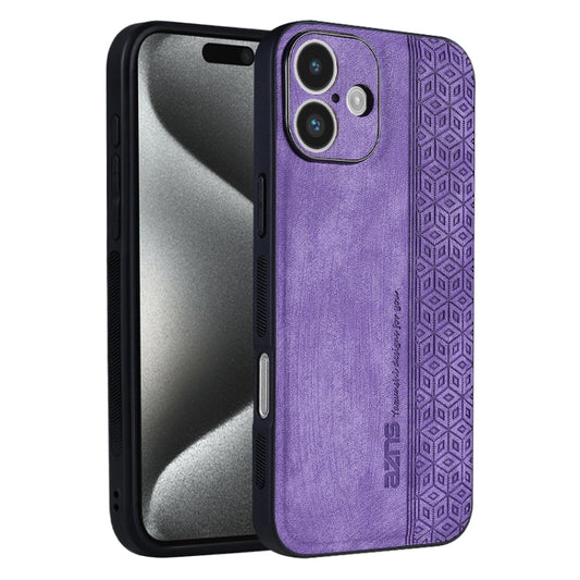 For iPhone 16 Plus AZNS 3D Embossed Skin Feel Phone Case(Purple) - iPhone 16 Plus Cases by AZNS | Online Shopping UK | buy2fix