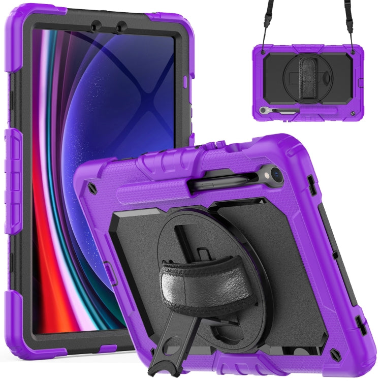 For Samsung Galaxy Tab S9 / S9 FE Silicone + PC Tablet Case(Purple+Black) - Galaxy Tab S9 Cases by buy2fix | Online Shopping UK | buy2fix