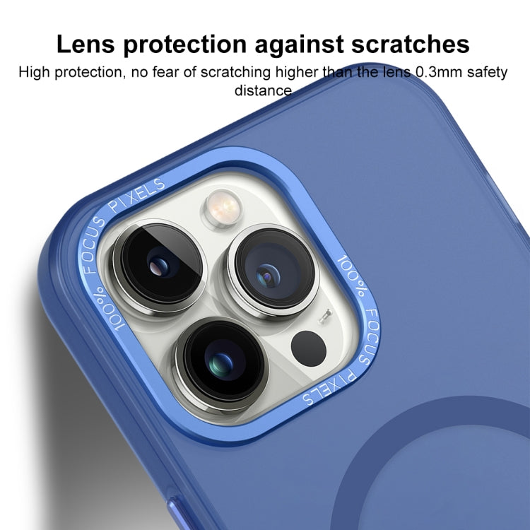For iPhone 14 Pro Max MagSafe Frosted Translucent Mist Phone Case(Royal Blue) - iPhone 14 Pro Max Cases by buy2fix | Online Shopping UK | buy2fix
