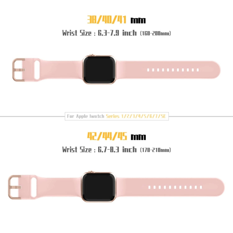 For Apple Watch Series 8 41mm Pin Buckle Silicone Watch Band(Pink) - Watch Bands by buy2fix | Online Shopping UK | buy2fix