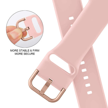 For Apple Watch Series 8 41mm Pin Buckle Silicone Watch Band(Pink) - Watch Bands by buy2fix | Online Shopping UK | buy2fix