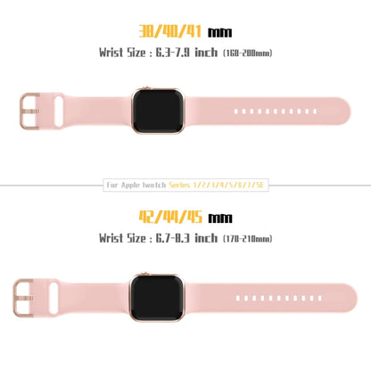 For Apple Watch Series 8 45mm Pin Buckle Silicone Watch Band(Pink) - Watch Bands by buy2fix | Online Shopping UK | buy2fix