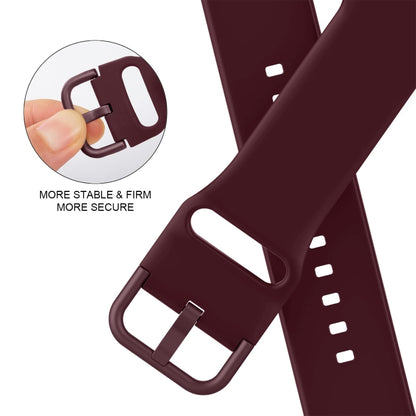 For Apple Watch Series 4 44mm Pin Buckle Silicone Watch Band(Wine Red) - Watch Bands by buy2fix | Online Shopping UK | buy2fix