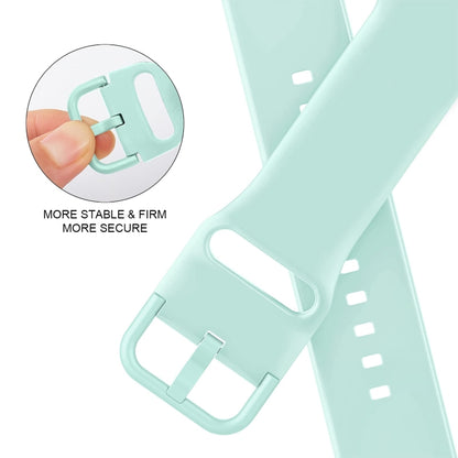 For Apple Watch Series 2 42mm Pin Buckle Silicone Watch Band(Mint Green) - Watch Bands by buy2fix | Online Shopping UK | buy2fix