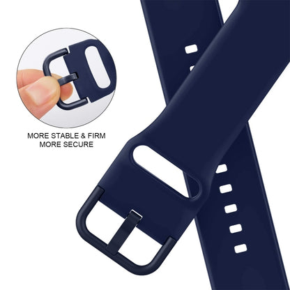 For Apple Watch Series 9 41mm Pin Buckle Silicone Watch Band(Midnight Blue) - Watch Bands by buy2fix | Online Shopping UK | buy2fix