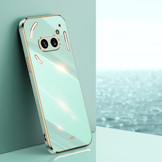 For Nothing Phone 2A XINLI Straight Edge 6D Electroplate TPU Phone Case(Mint Green) - More Brand by XINLI | Online Shopping UK | buy2fix