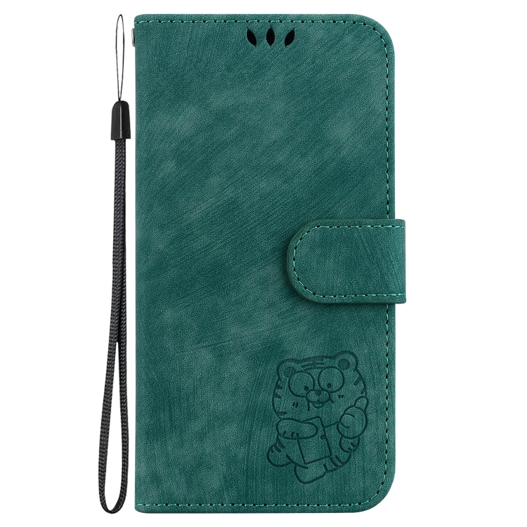 For iPhone SE 2024 Little Tiger Embossed Leather Phone Case(Green) - More iPhone Cases by buy2fix | Online Shopping UK | buy2fix