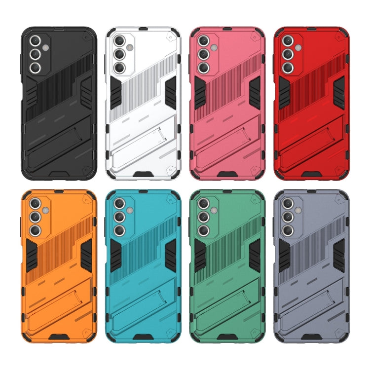 For Samsung Galaxy A25 5G Punk Armor 2 in 1 PC + TPU Shockproof Phone Case with Invisible Holder(Red) - Galaxy Phone Cases by buy2fix | Online Shopping UK | buy2fix
