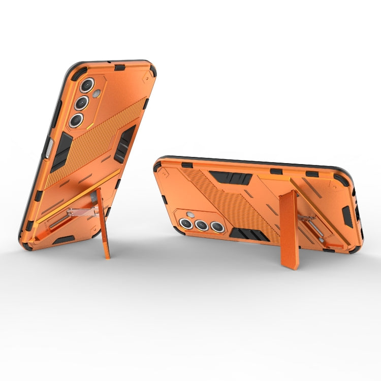 For Samsung Galaxy A25 5G Punk Armor 2 in 1 PC + TPU Shockproof Phone Case with Invisible Holder(Orange) - Galaxy Phone Cases by buy2fix | Online Shopping UK | buy2fix