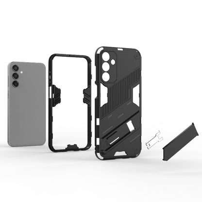 For Samsung Galaxy M15 5G Global Punk Armor 2 in 1 PC + TPU Shockproof Phone Case with Invisible Holder(Grey) - Galaxy Phone Cases by buy2fix | Online Shopping UK | buy2fix