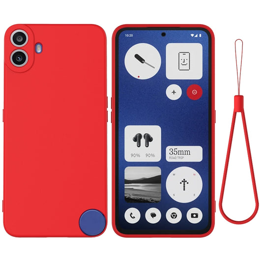 For Nothing CMF Phone 1 Pure Color Liquid Silicone Shockproof Phone Case(Red) - More Brand by buy2fix | Online Shopping UK | buy2fix