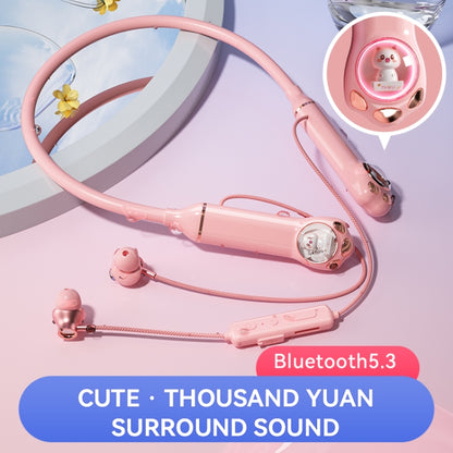 K1692 Meow Planet Neck-mounted Noise Reduction Sports Bluetooth Earphones(Blue) - Neck-mounted Earphone by buy2fix | Online Shopping UK | buy2fix