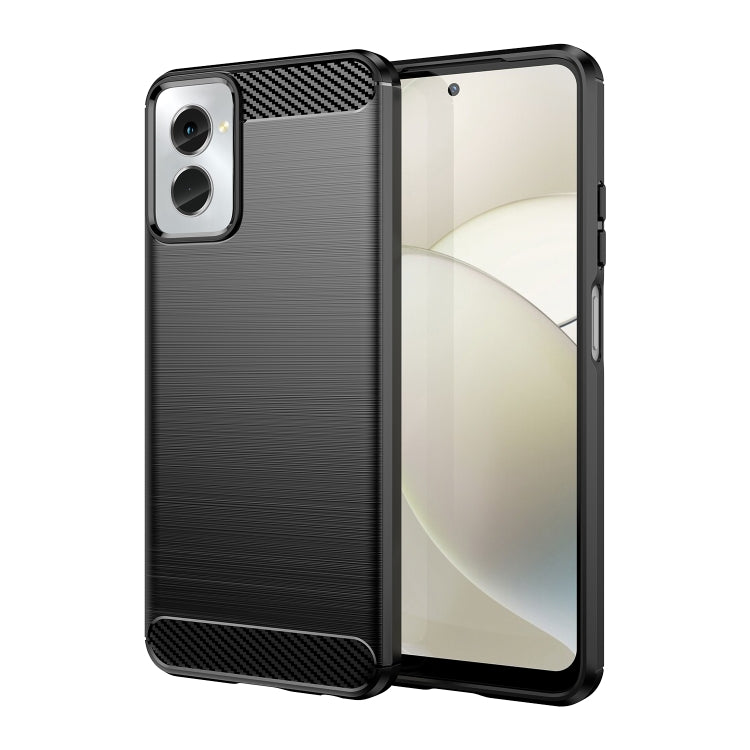 For Motorola Moto G Power 2024 Brushed Texture Carbon Fiber TPU Phone Case(Black) - Motorola Cases by buy2fix | Online Shopping UK | buy2fix