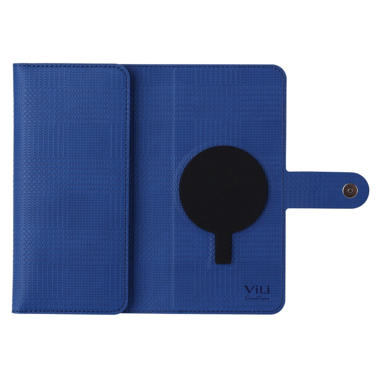 For iPhone 14 Pro ViLi GHB Series MagSafe Magnetic Zipper Leather Phone Case(Blue) - iPhone 14 Pro Cases by ViLi | Online Shopping UK | buy2fix