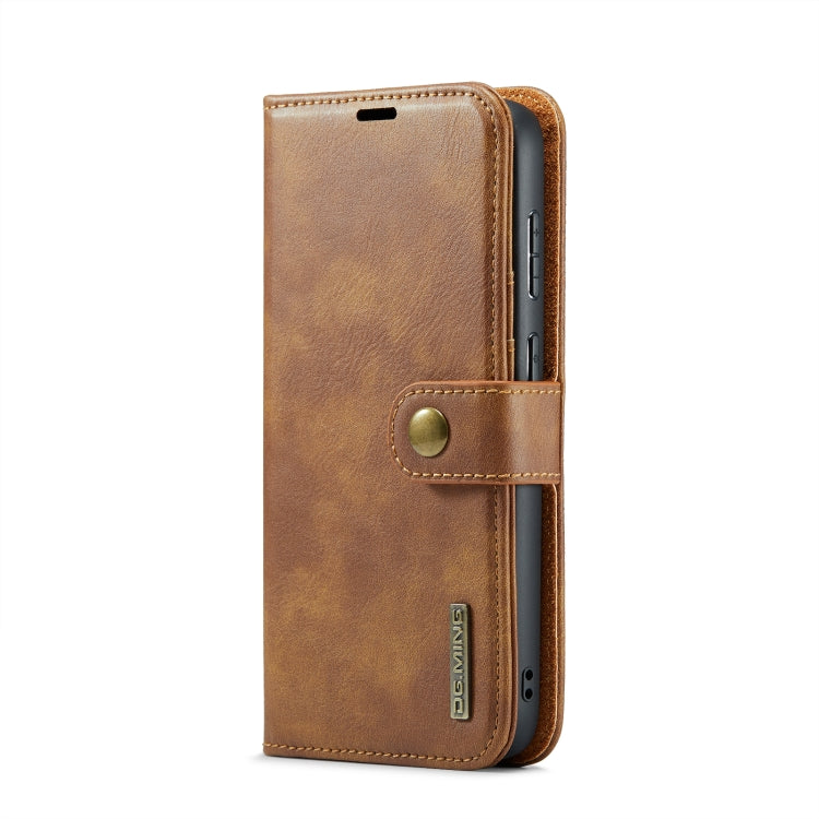 For Samsung Galaxy S23 FE 5G DG.MING Crazy Horse Texture Detachable Magnetic Leather Case(Brown) - Galaxy S23 FE 5G Cases by DG.MING | Online Shopping UK | buy2fix