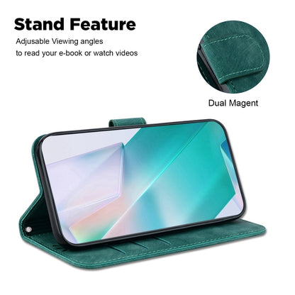 For OnePlus 11 Little Tiger Embossed Leather Phone Case(Green) - OnePlus Cases by buy2fix | Online Shopping UK | buy2fix