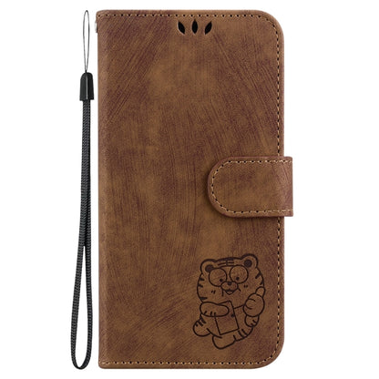 For OnePlus 13 Little Tiger Embossed Leather Phone Case(Brown) - OnePlus Cases by buy2fix | Online Shopping UK | buy2fix